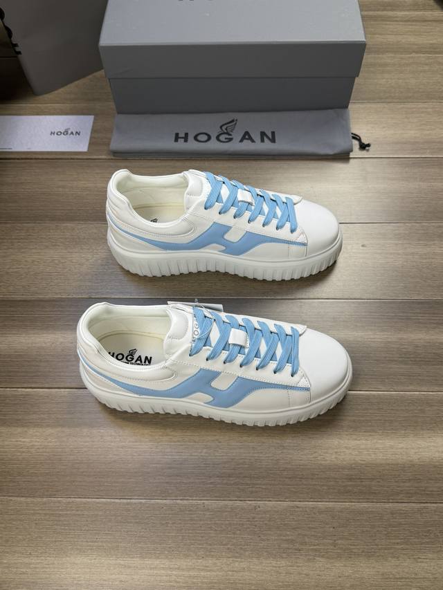 Hogan 霍根 -高端品质 原单 -鞋面：纳帕牛皮、鞋舌高周波品牌logo、鞋身车缝.H.图腾 -内里：水染牛皮，垫脚；3D空压品牌帆布 -大底：超轻tpu